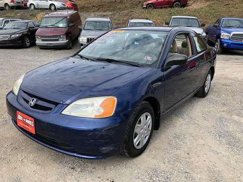 GAS SAVER 2003 HONDA CIVIC 2 DOOR NEW TIRES COLD A/C W/ WARRANTY for sale in MIFFLINBURG, PA