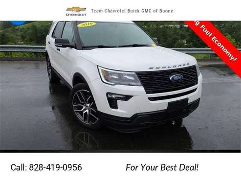 2019 Ford Explorer Sport suv White - cars & trucks - by dealer -... for sale in Boone, NC