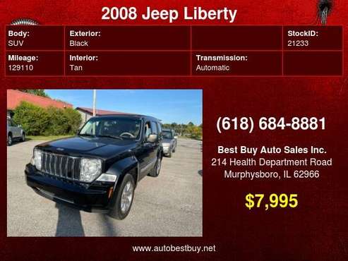 2008 Jeep Liberty Limited 4x4 4dr SUV Call for Steve or Dean - cars for sale in Murphysboro, IL