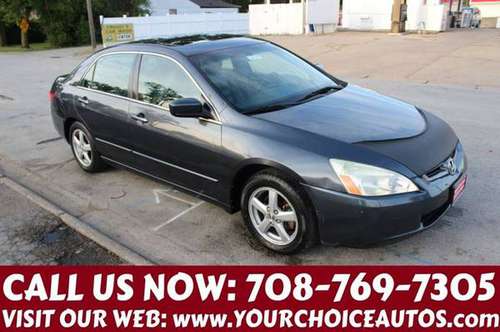 2005*HONDA*ACCORD*EX LEATHER SUNROOF CD KEYLES ALLOY GOOD TIRES 036623 for sale in posen, IL