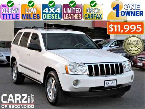 2007 Jeep Grand Cherokee 4X4 Turbo Diesel 1 Owner Limited 103K Miles for sale in Escondido, CA
