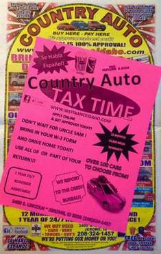 Check Out Our Tax Time Promo at Country Auto! - - by for sale in Jerome, ID