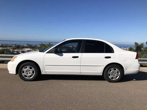 2001 HONDA CIVIC LX WHITE LOW MILES INSPECTION READY IMMACULATE -... for sale in Solana Beach, CA