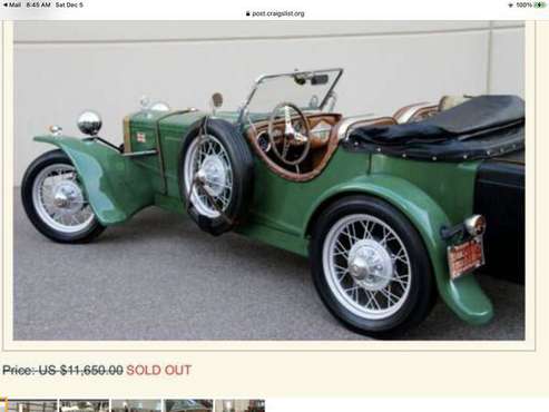 1934 Frazer Nash Kit/replica - cars & trucks - by owner - vehicle... for sale in Williamsburg, MI