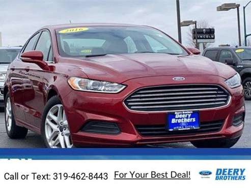2016 Ford Fusion SE hatchback Red - cars & trucks - by dealer -... for sale in Iowa City, IA