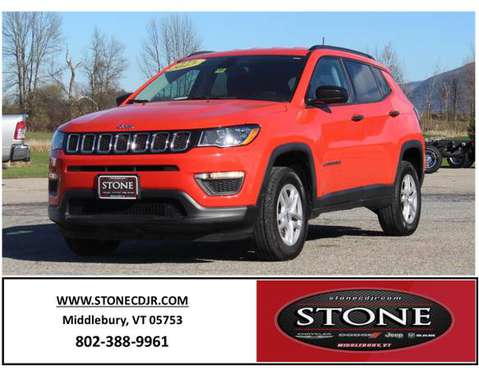 2017 JEEP COMPASS SPORT CERTIFIED PRE-OWNED! - - by for sale in Middlebury, VT