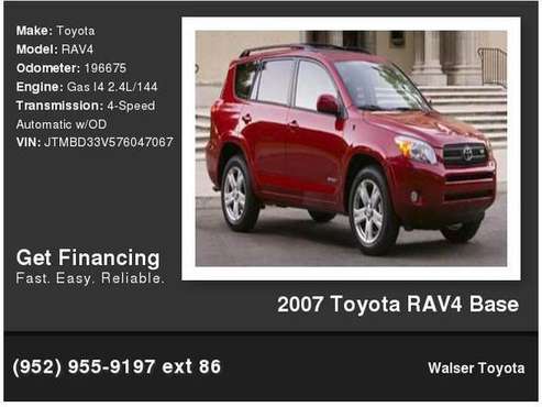 2007 Toyota RAV4 Base - - by dealer - vehicle for sale in Bloomington, MN