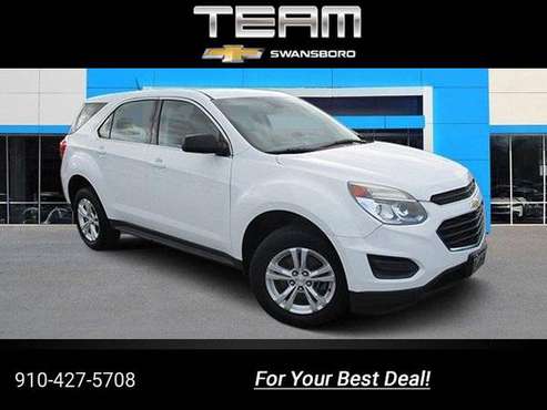 2016 Chevy Chevrolet Equinox LS suv White for sale in Swansboro, NC