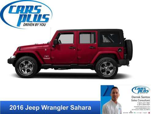 2016 Jeep Wrangler JK Unlimited Sahara 4x4 for sale in U.S.