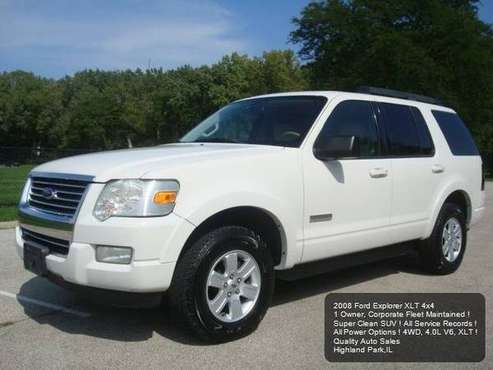 2008 Ford Explorer XLT V6 4.0L 4WD 4x4 1 Owner Carfax Alloys CD A/C for sale in Highland Park, IL