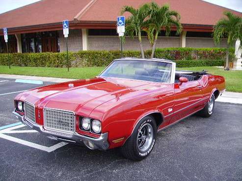 1972 OLDSMOBILE CUTLASS CONVERTIBLE FACTORY A/C for sale in Lake Worth, FL