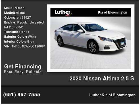 2020 Nissan Altima 2 5 S - - by dealer - vehicle for sale in Bloomington, MN