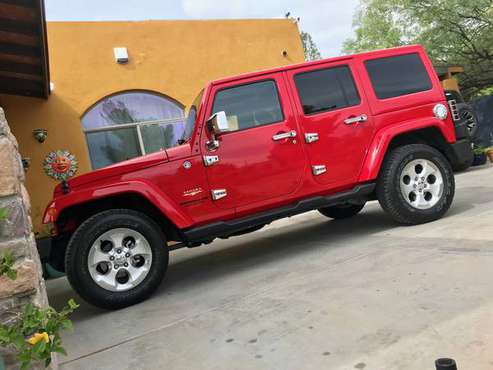 PRICE DROP!! Firetruck Red 2015 Jeep Wrangler Sahara - $27,800 for sale in Tucson, AZ