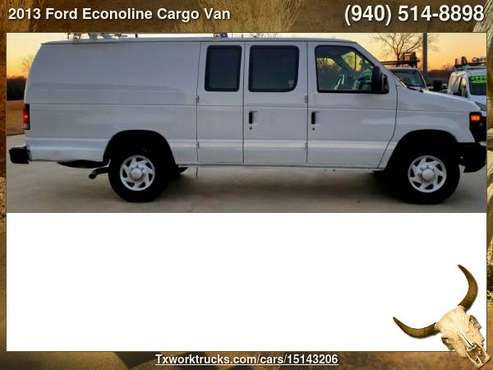 2013 Ford Econoline Cargo Van E-350 Extended Service Work Van - 99K for sale in Denton, AR