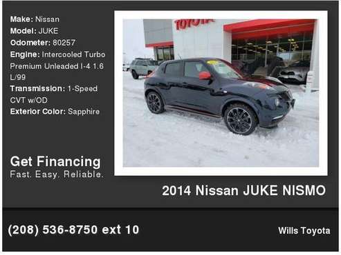 2014 Nissan JUKE NISMO - - by dealer - vehicle for sale in Twin Falls, ID