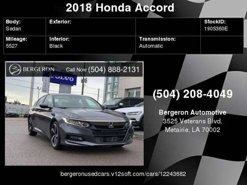 2018 Honda Accord Sport for sale in Metairie, LA