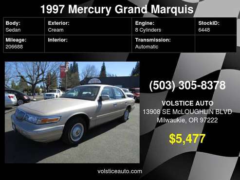 1997 Mercury Grand Marquis 4dr Sdn GS - - by dealer for sale in Milwaukie, OR