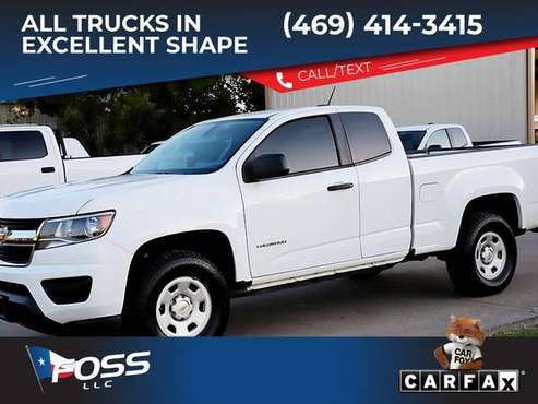 2018 Chevrolet Colorado Work Truck 4x2Extended Cab 6 ft LB FOR ONLY for sale in Forney, TX