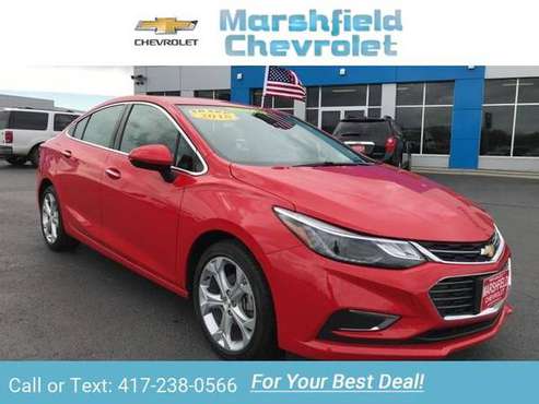 2018 Chevy Chevrolet Cruze Premier sedan Red Hot for sale in Marshfield, MO