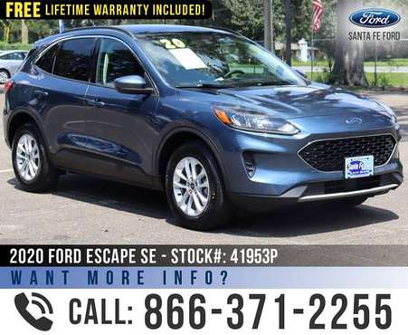 2020 FORD ESCAPE SE EcoBoost, Touch Screen, WIFI Hotspot for sale in Alachua, FL