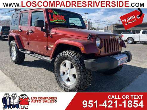 2008 Jeep Wrangler Unlimited Sahara -$1,000 Down and Your Job, Drives for sale in Riverside, CA