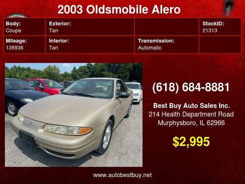 2003 Oldsmobile Alero GL 2dr Coupe Call for Steve or Dean - cars & for sale in Murphysboro, IL