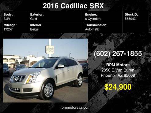 2016 Cadillac SRX Luxury Collection FWD - cars & trucks - by dealer... for sale in Phoenix, AZ