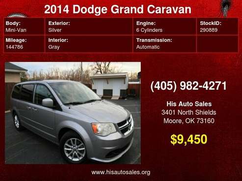 2014 Dodge Grand Caravan 4dr Wgn SXT - - by dealer for sale in MOORE, OK