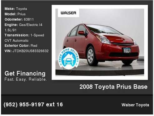2008 Toyota Prius Base - cars & trucks - by dealer - vehicle... for sale in Bloomington, MN
