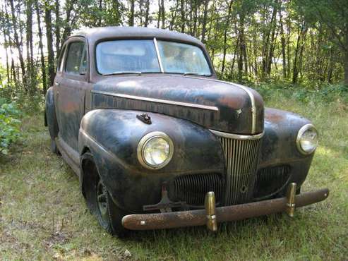 1941 Ford 2dr Deluxe Sedan for restoration or parts. Flat Head V8 for sale in Wausau, WI