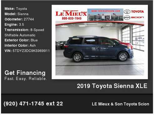 2019 Toyota Sienna XLE for sale in Green Bay, WI