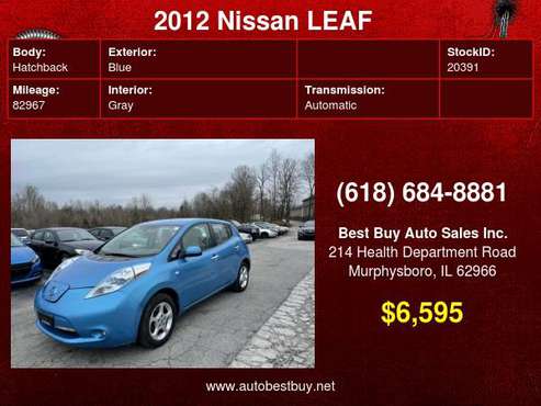 2012 Nissan LEAF SL 4dr Hatchback Call for Steve or Dean - cars & for sale in Murphysboro, IL