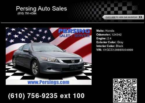 2008 Honda Accord EX-L - - by dealer - vehicle for sale in Allentown, PA