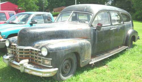 1947 Cadillac hearse/ambulance,barn find,original paint,3 on the tree for sale in Mount Pleasant, PA