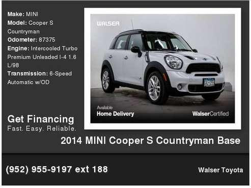 2014 MINI Cooper S Countryman Base - - by dealer for sale in Bloomington, MN