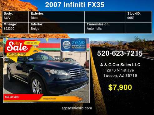 2007 Infiniti FX35 Base AWD 4dr SUV for sale in Tucson, AZ