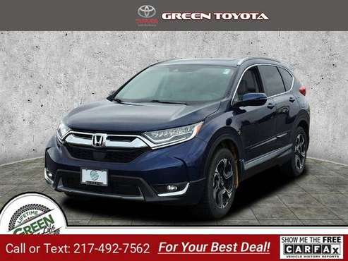 2019 Honda CRV Touring suv Obsidian Blue Pearl - - by for sale in Springfield, IL