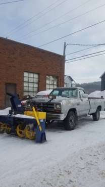 91 dodge 4x4 snowblower and plow truck for sale in National Mine, MI