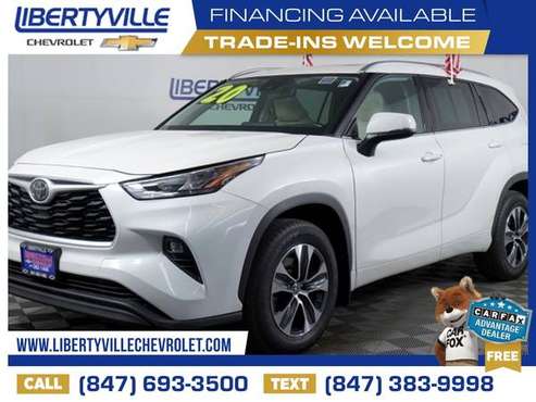 687/mo - 2020 Toyota Highlander XLE AWD - - by dealer for sale in Libertyville, IL