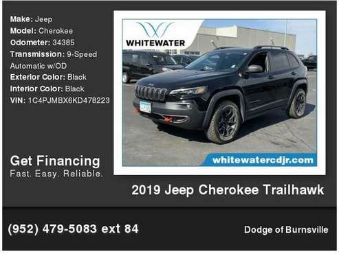 2019 Jeep Cherokee Trailhawk 1, 000 Down Deliver s! for sale in Burnsville, MN