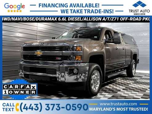2015 Chevrolet Silverado 3500HD LTZ Double Cab 8FT Long Bed Duramax for sale in Sykesville, MD