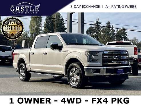 2017 Ford F-150 4x4 4WD Certified F150 Lariat Truck for sale in Lynnwood, AK