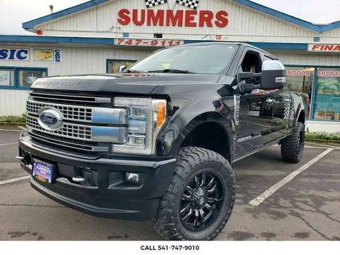 2017 FORD F-350 SD F350 PLATINUM CREW CAB 4WD (Black) - cars & for sale in Eugene, OR
