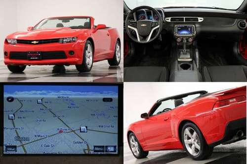 *SPORTY Red CAMARO CONVERTIBLE* 2015 Chevy *CAMERA - LOW MILES* for sale in Clinton, KS