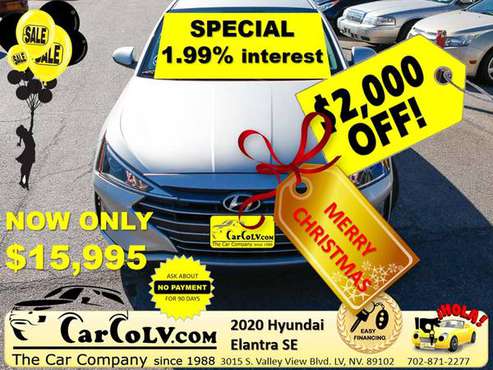 2020 Hyundai Elantra SE Sedan 4D - cars & trucks - by dealer -... for sale in Las Vegas, NV