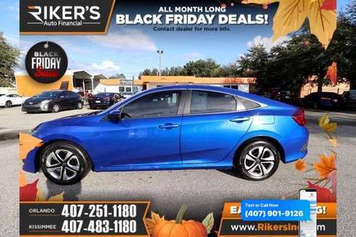 2016 Honda Civic LX Sedan CVT - cars & trucks - by dealer - vehicle... for sale in Orlando, FL
