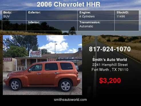2006 Chevrolet HHR 4dr 2WD LT your job is your credit for sale in Fort Worth, TX