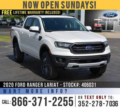 ‘20 Ford Ranger Lariat *** SAVE Over $2,000 off MSRP! *** - cars &... for sale in Alachua, FL