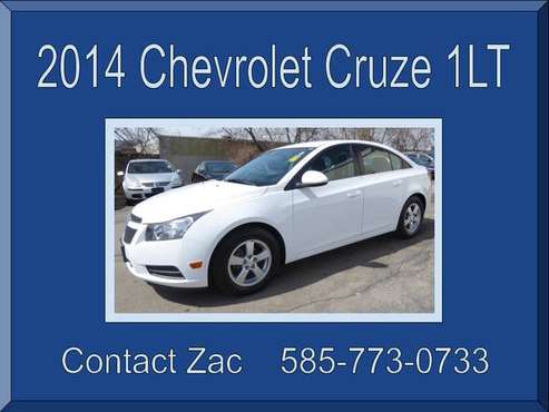 2014 WHITE CHEVROLET CRUZE 1LT - - by dealer - vehicle for sale in Bloomfield, NY
