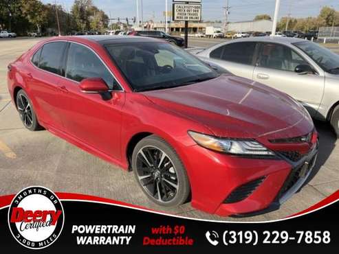 Certified 2019 Toyota Camry XSE Ruby Flare Pearl for sale in Cedar Falls, IA
